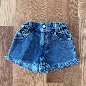 Levi's Blue Frayed Hem Kids Shorts